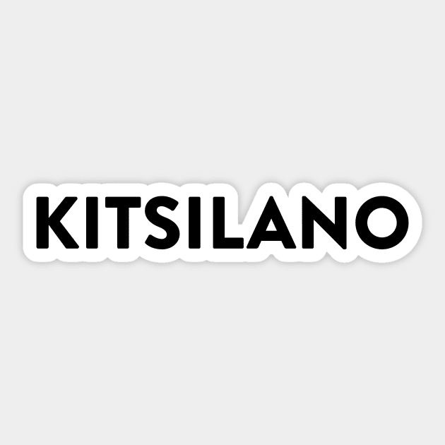 Kitsilano (Black) Sticker by FahlDesigns